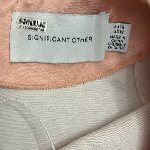 Significant Other Pink Maxi Dress Ombré Tie-Back Satin Size 12 Elegant Cocktail - Picture 6 of 10